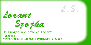lorant szojka business card